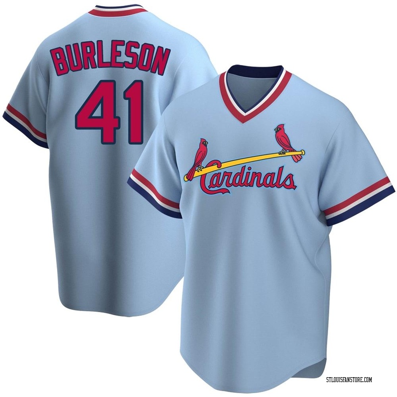 Alec Burleson Men's Nike Light Blue St. Louis Cardinals Alternate Replica Custom Jersey Size: Large