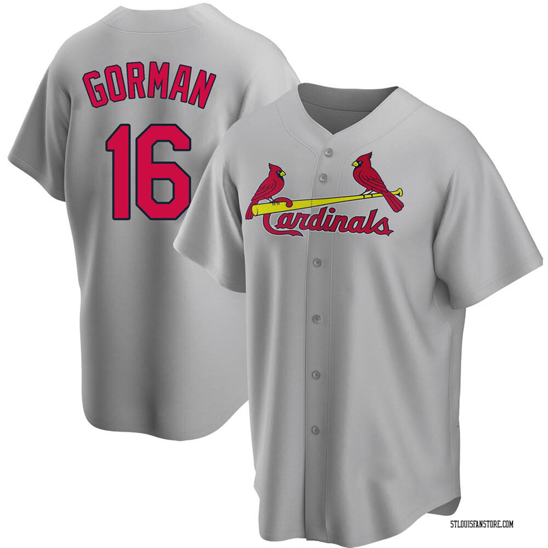 Nolan Gorman Men's St. Louis Cardinals Road Jersey - Gray Replica