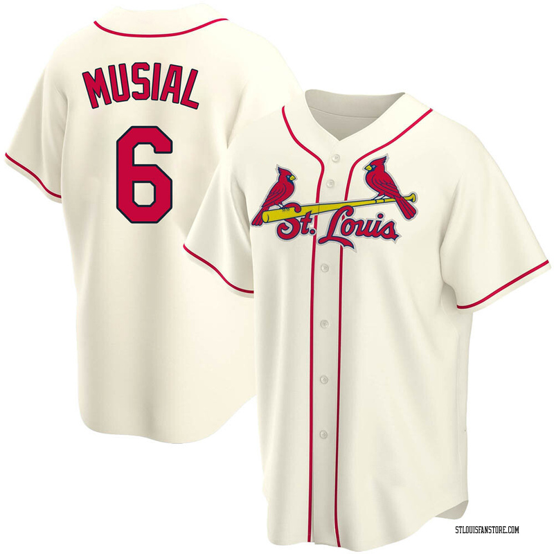 Stan Musial Youth St. Louis Cardinals Alternate Jersey - Cream Replica