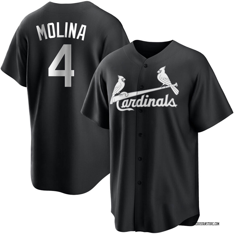 Cardinals #4 Yadier Molina Camiseta De Béisbol,Béisbol De élite De Manga Corta para Hombres Uniforme Equipo con Botones Jerseys JMING Jersey De Béisbol 